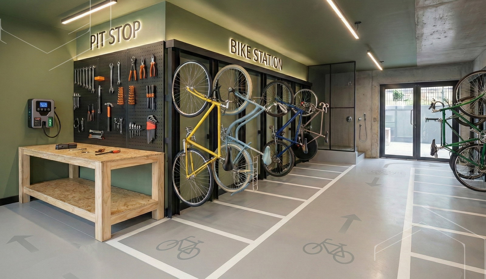 Bike Station e pit stop do West Line